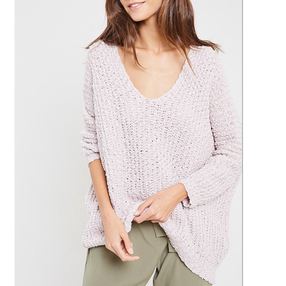 ✨LAST Misty Blue Double Vneck pullover sweater top - Picture 6 of 8